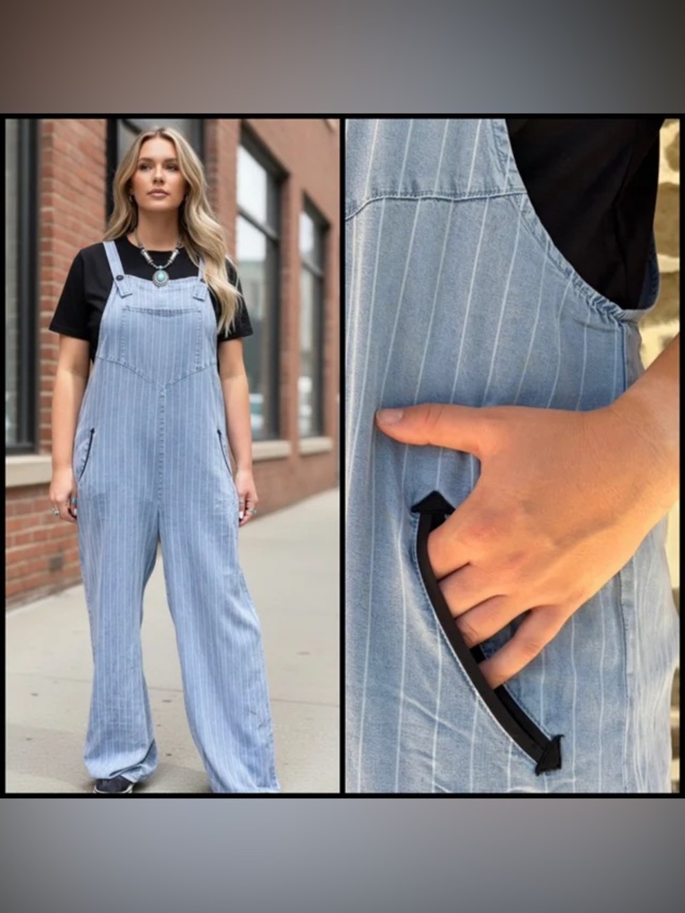 Fly Co Ranch Hand Pinstripe Denim Overalls Size Medium